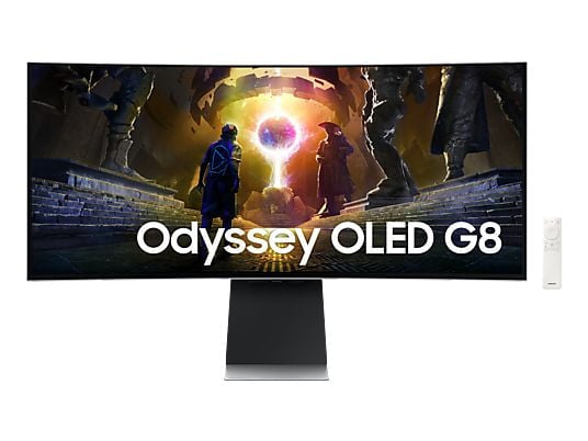 SAMSUNG Odyssey OLED G8 - G85SD Curvo Monitor, 34 ", UHD 5K, 3440 x 1440 Pixel, tempo di risposta 0,03 ms, refresh rate 175 Hz