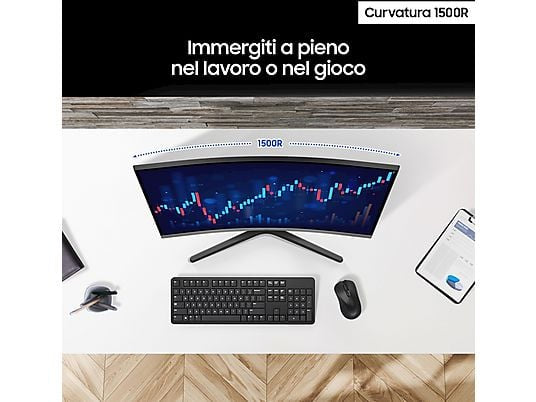 SAMSUNG Serie S39GD MONITOR, 32 ", Full-HD, 1920 x 1080 Pixel, tempo di risposta 4 ms, refresh rate 100 Hz
