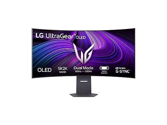 LG UltraGear OLED 45GX950A Monitor Gaming Curvo, 44,5 ", UHD 5K, 5120 x 2160 Pixel, tempo di risposta 0,03 ms, refresh rate 165 Hz