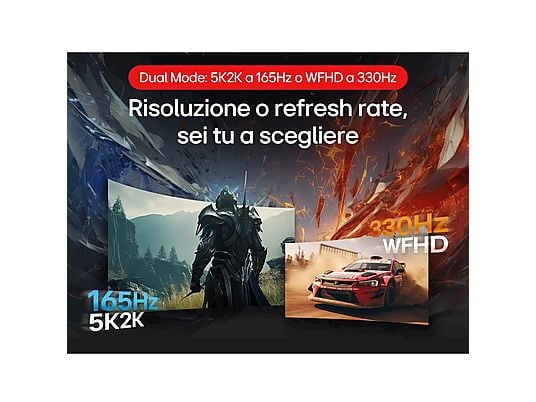 LG UltraGear OLED 45GX950A Monitor Gaming Curvo, 44,5 ", UHD 5K, 5120 x 2160 Pixel, tempo di risposta 0,03 ms, refresh rate 165 Hz