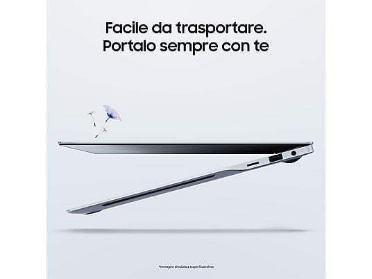 SAMSUNG Galaxy Book4 Edge 14 NOTEBOOK, 14 ", processore Qualcomm Snapdragon X EliteX1E-80-100, Qualcomm Adreno™ Onboard Graphics, RAM 16 GB, 512 GB Flash, Sapphire, Windows 11 Home