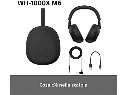 SONY WH-1000XM6 CUFFIE WIRELESS, Nero