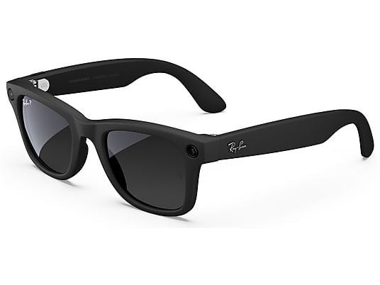 Ray-Ban Meta Wayfarer larga, Nero opaco, Grafite sfumata polarizzate