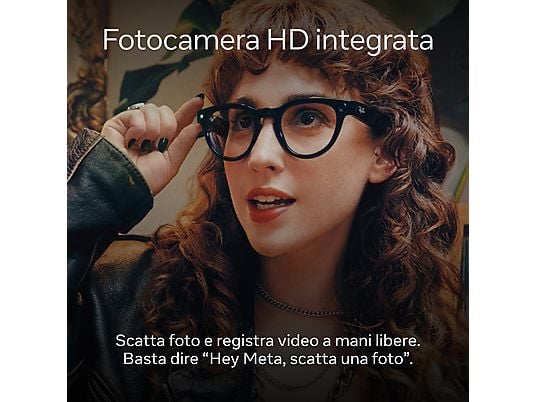Ray-Ban Meta Skyler, Nero lucido, Azzurro ceruleo Transitions®