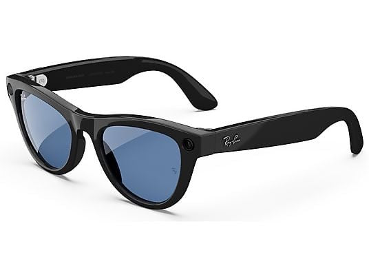 Ray-Ban Meta Skyler, Nero lucido, Azzurro ceruleo Transitions®