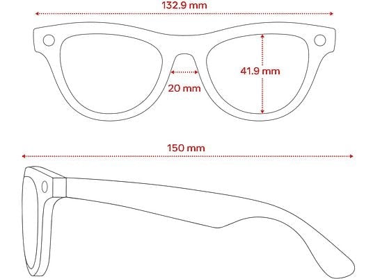 Ray-Ban Meta Skyler, Nero lucido, Azzurro ceruleo Transitions®