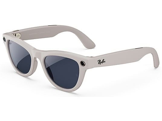 Ray-Ban Meta Skyler, Grigio chiaro lucido, Da trasparenti a zaffiro Transitions®