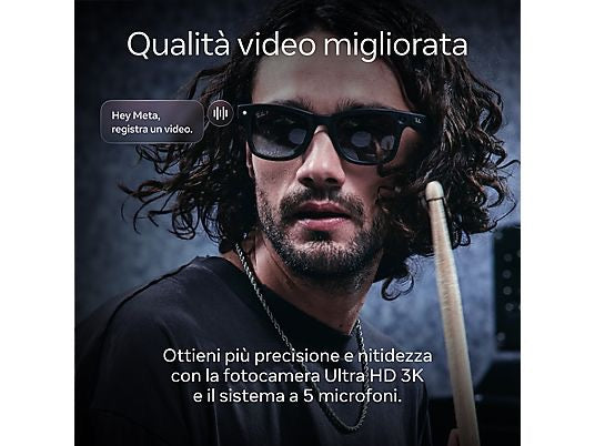 Ray-Ban | Meta Headliner (Gen 2) - Grigio asteroide lucido, Lenti smeraldo Transitions®