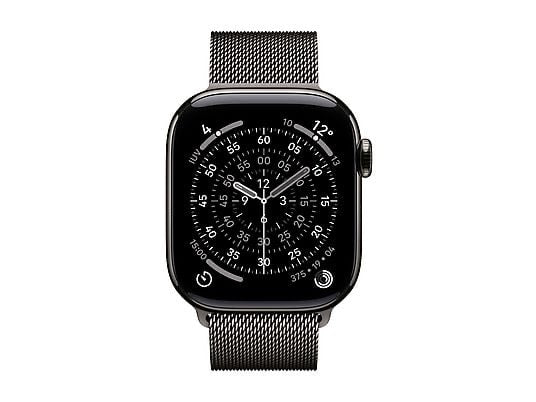 APPLE Watch Series 11 GPS + Cellular, Cassa 42 mm in titanio ardesia con Loop in maglia milanese naturale