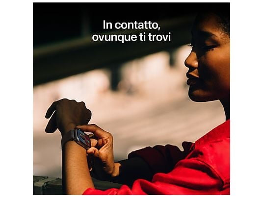 APPLE Watch Series 11 GPS + Cellular, Cassa 42 mm in titanio ardesia con Loop in maglia milanese naturale