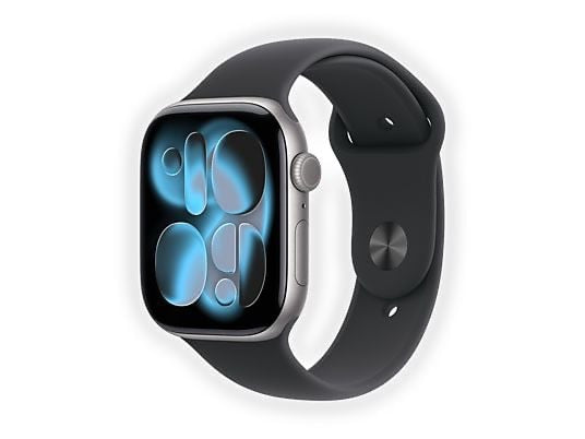 APPLE Watch Series 11 GPS, Cassa 46 mm in alluminio grigio siderale con Cinturino Sport nero - M/L