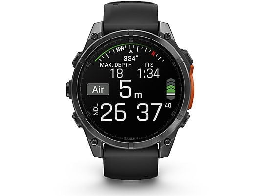 SMARTWATCH GARMIN fenix 8 - 47mm AMOLED, Grigio scuro/ nero