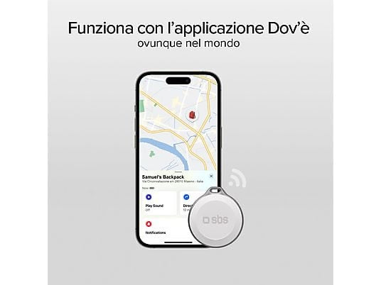TRACKER SBS Compatibile Apple, Bianco