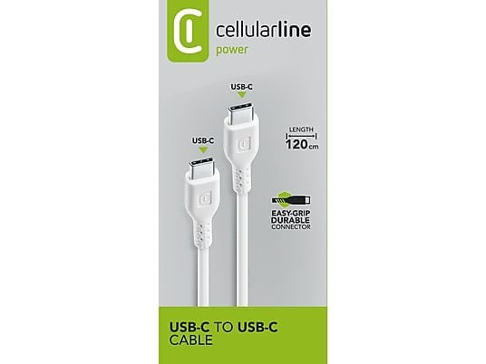 CAVO USB-C CELLULARLINE Power 120cm USB-C to -C