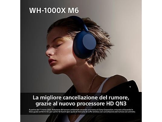 SONY WH-1000XM6 CUFFIE WIRELESS, Nero
