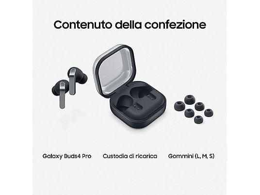 SAMSUNG Galaxy Buds4 Pro AURICOLARI WIRELESS, Black