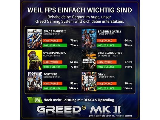 GREED DESKTOP GAMING | MK2 AMD - Pc / Computer Fisso, AMD, AMD Ryzen 7 5700X, GeForce RTX™ 5060, RAM 32 GB, 1000 GB SSD