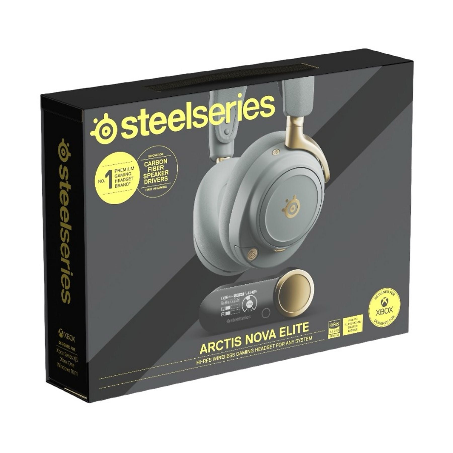 STEELSERIES ARCTIS NOVA ELITE CUFFIE WIRELESS, Salvia e oro