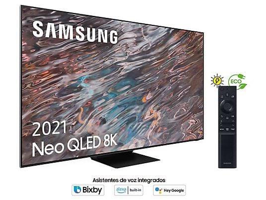 SAMSUNG QE75QN800AT TV QLED, 75 ", UHD 8K, Acciaio inox, Classe G