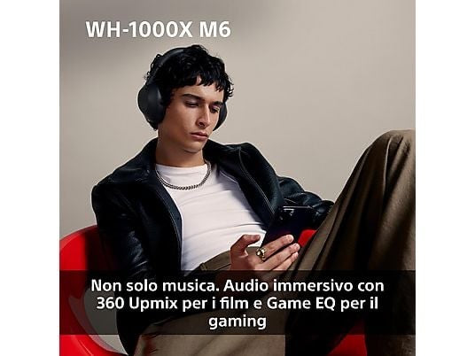 SONY WH-1000XM6 CUFFIE WIRELESS, Nero