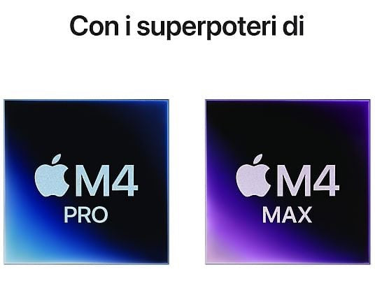 APPLE MacBook Pro 14'', Chip M5, 10 CPU 10 GPU, 16GB, 512/1TB, Nero/Argento